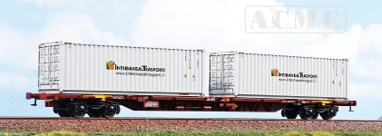 ACME 40231 - H0 - 2-tlg. Set Containertragwaen Trenitalia Intermodaltrans, FS, Ep. V-VI